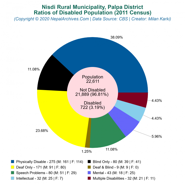 Disabled Population Charts of Nisdi Rural Municipality