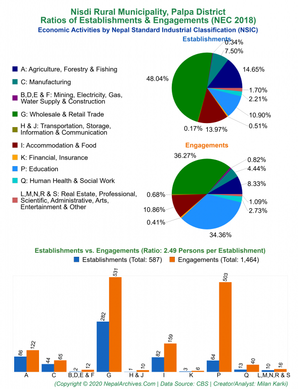 Economic Activities by NSIC Charts of Nisdi Rural Municipality