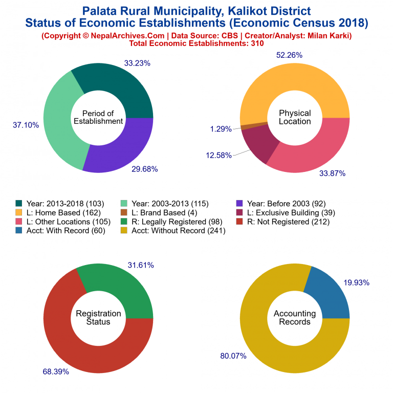 NEC 2018 Economic Establishments Charts of Palata Rural Municipality
