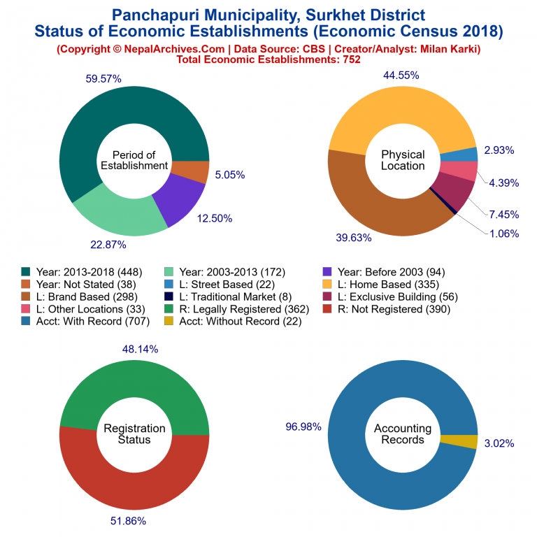 NEC 2018 Economic Establishments Charts of Panchapuri Municipality