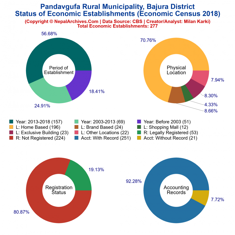 NEC 2018 Economic Establishments Charts of Pandavgufa Rural Municipality