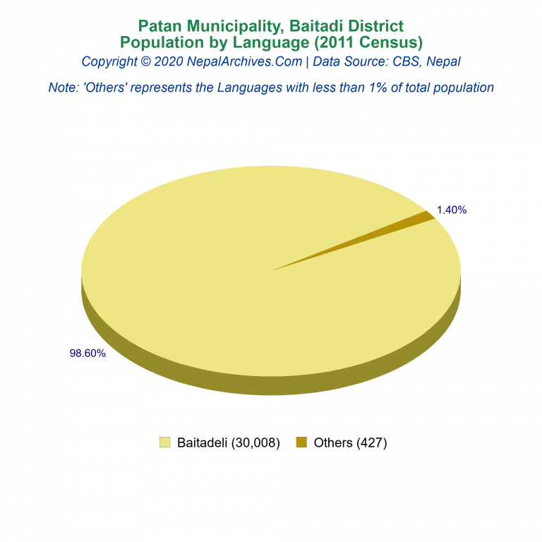 Population by Language Chart of Patan Municipality