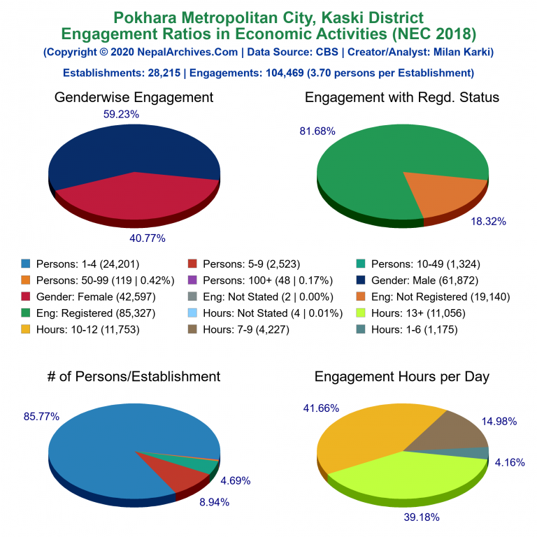 NEC 2018 Economic Engagements Charts of Pokhara Metropolitan City