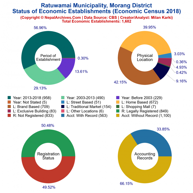 NEC 2018 Economic Establishments Charts of Ratuwamai Municipality