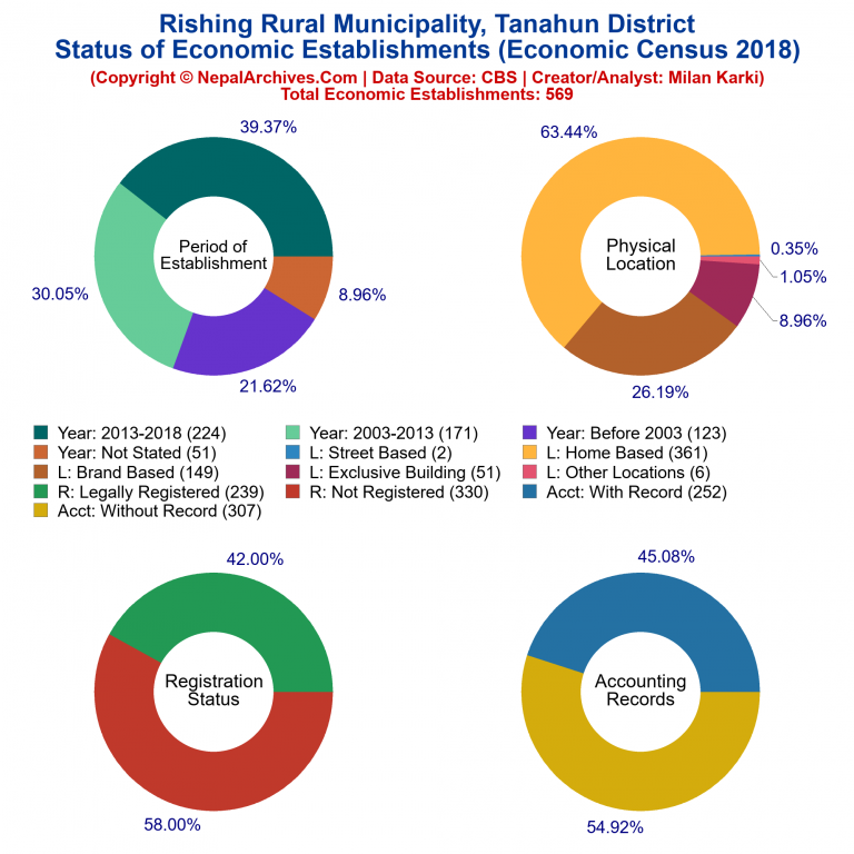 NEC 2018 Economic Establishments Charts of Rishing Rural Municipality