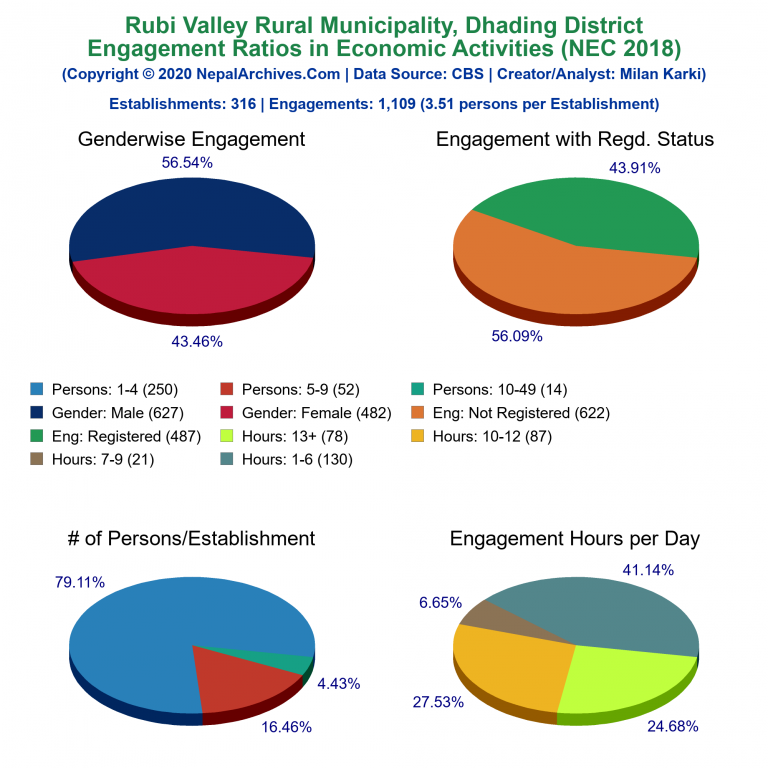 NEC 2018 Economic Engagements Charts of Rubi Valley Rural Municipality