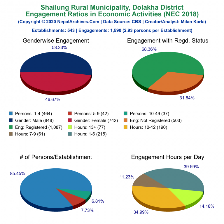 NEC 2018 Economic Engagements Charts of Shailung Rural Municipality