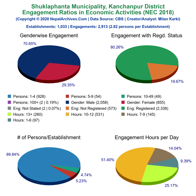 NEC 2018 Economic Engagements Charts of Shuklaphanta Municipality