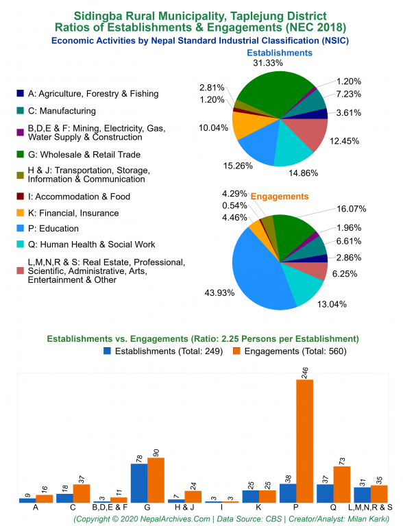 Economic Activities by NSIC Charts of Sidingba Rural Municipality