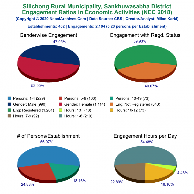 NEC 2018 Economic Engagements Charts of Silichong Rural Municipality