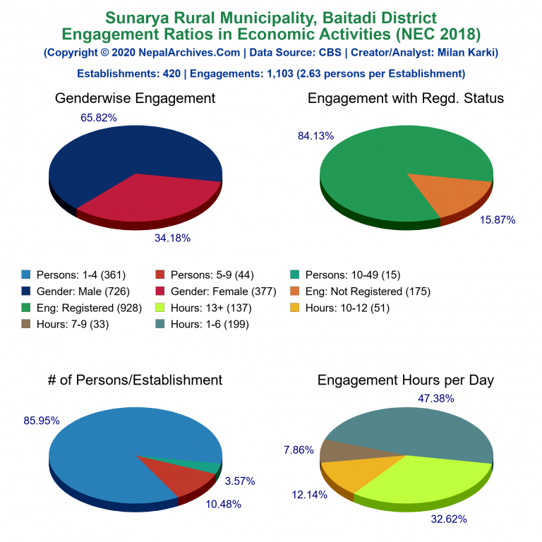 NEC 2018 Economic Engagements Charts of Sunarya Rural Municipality
