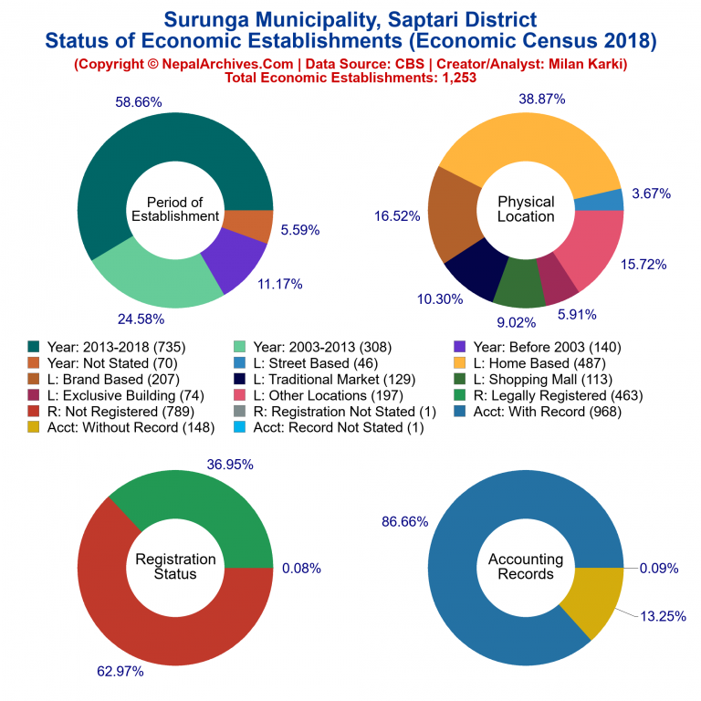 NEC 2018 Economic Establishments Charts of Surunga Municipality