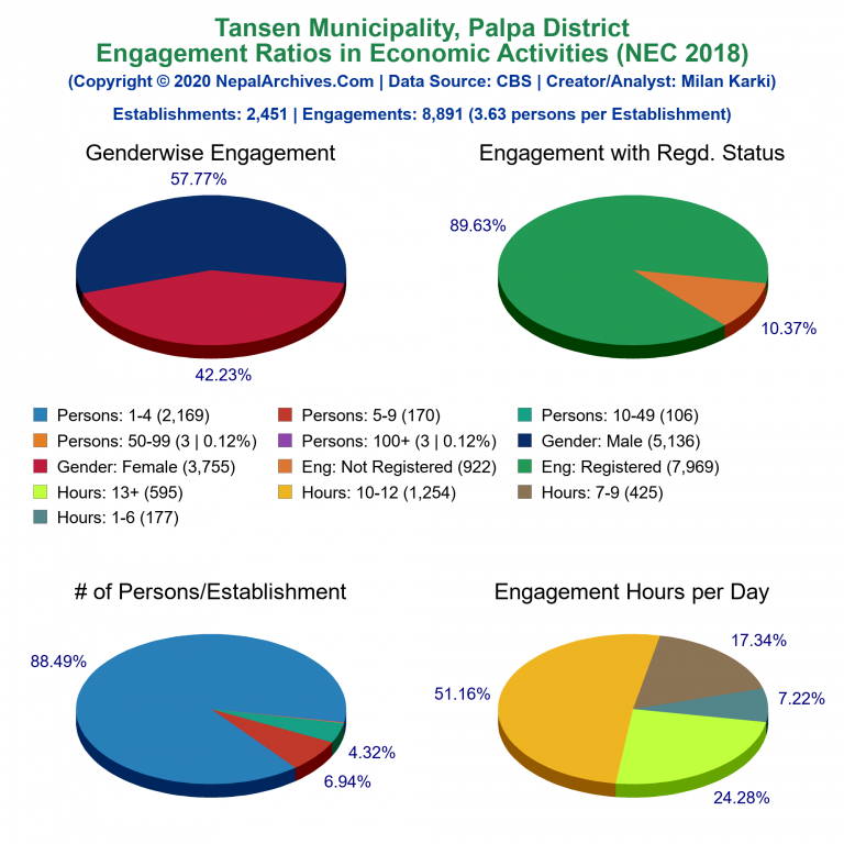 NEC 2018 Economic Engagements Charts of Tansen Municipality