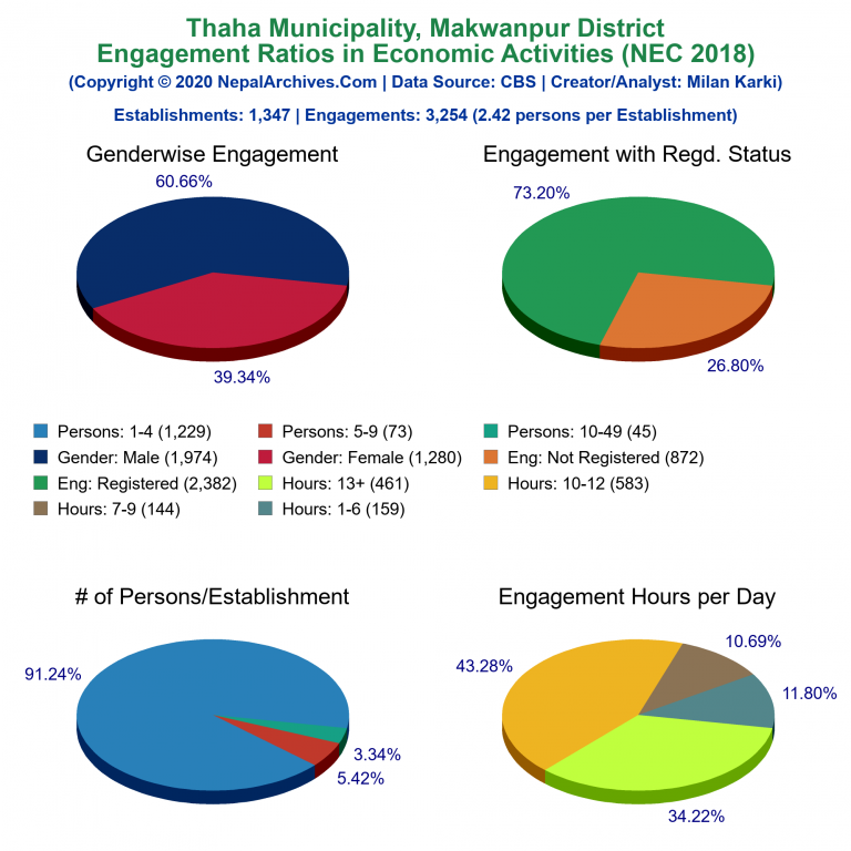 NEC 2018 Economic Engagements Charts of Thaha Municipality