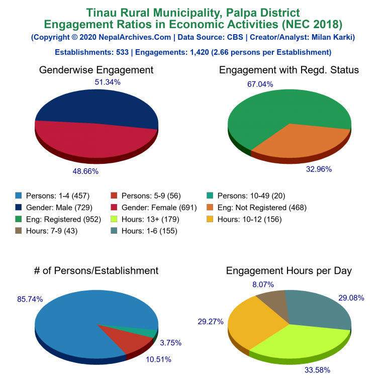NEC 2018 Economic Engagements Charts of Tinau Rural Municipality