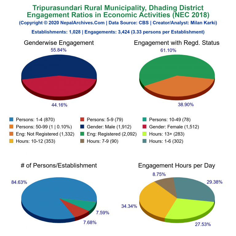 NEC 2018 Economic Engagements Charts of Tripurasundari Rural Municipality