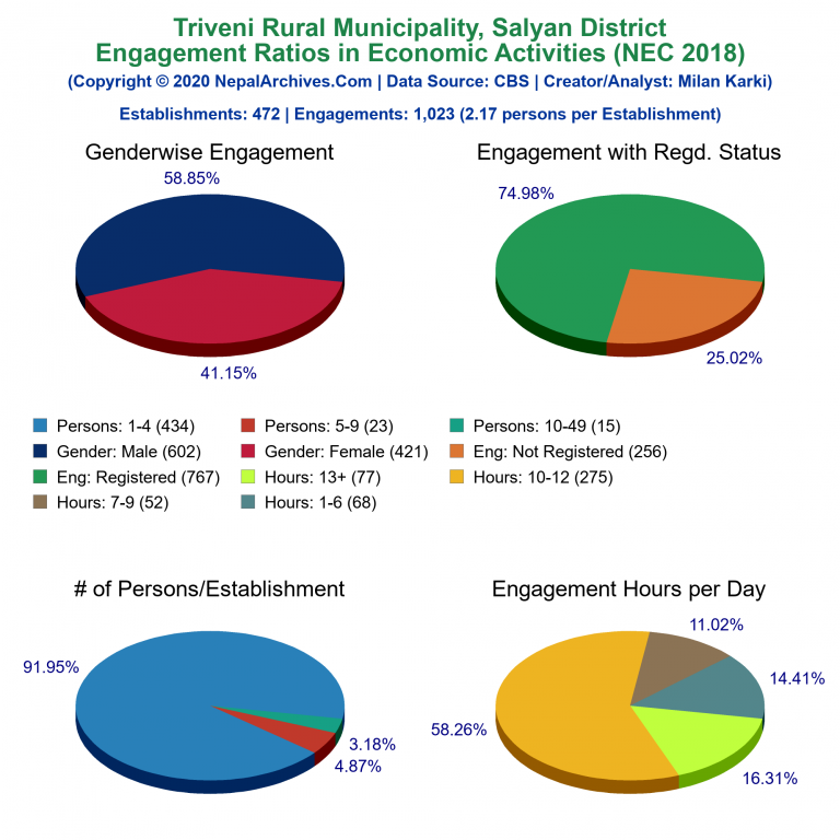 NEC 2018 Economic Engagements Charts of Triveni Rural Municipality